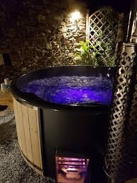 wood fired hot tub