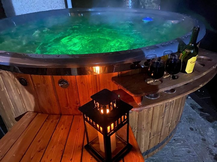 wood fired hot tub